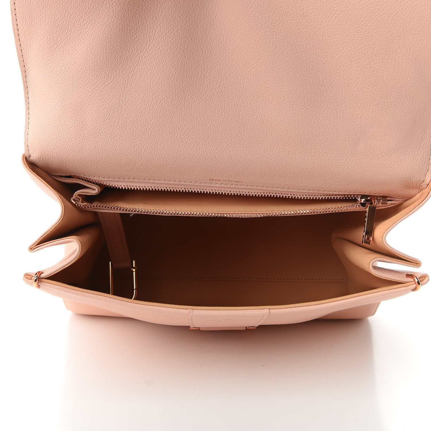 Delvaux Grained Calfskin MM Brillant Satchel Nude 7 of 9