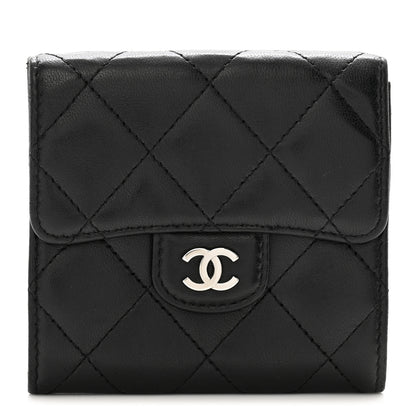 Chanel Lambskin Quilted Double Sided Wallet Black 1 of 13
