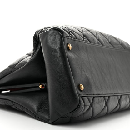 Chanel Aged Calfskin Large Just Mademoiselle Bowling Bag Black 18 of 27