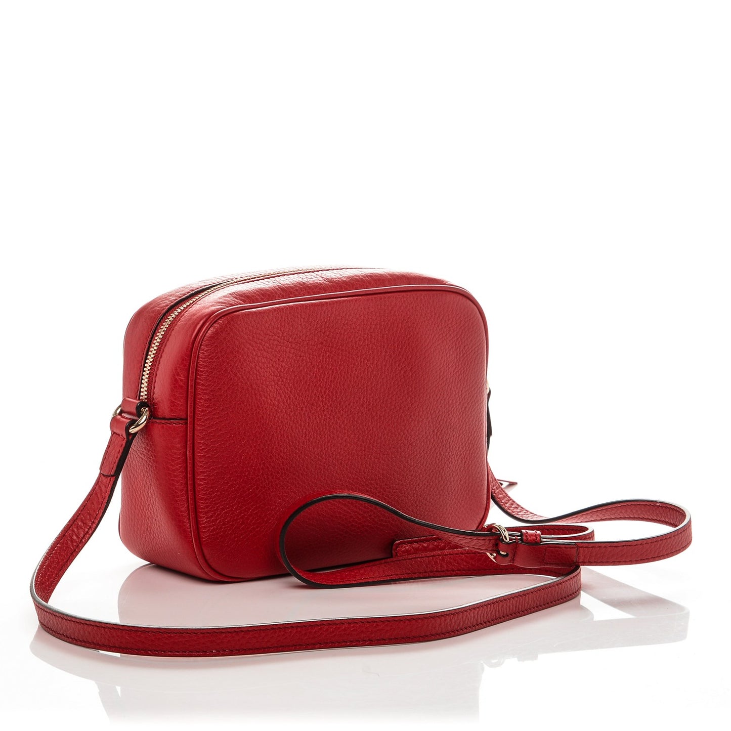Pebbled Calfskin Small Soho Disco Bag Tabasco Red