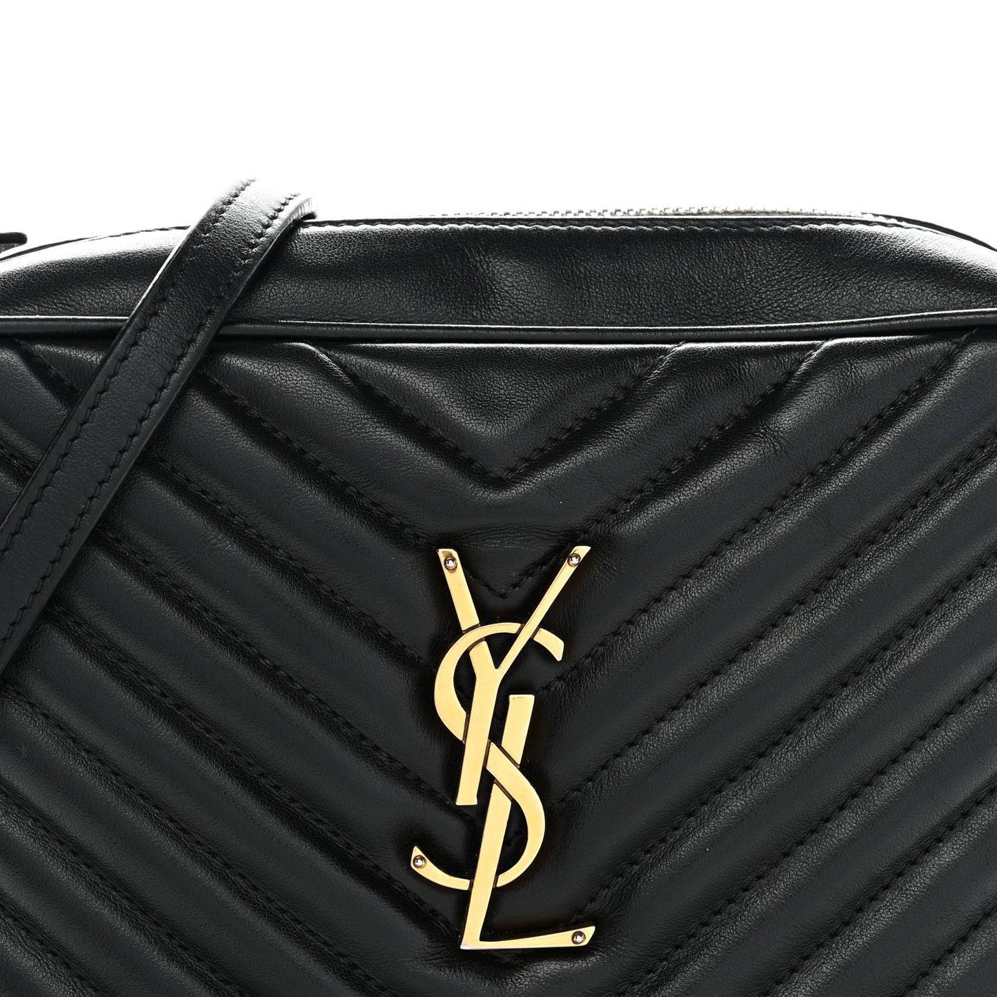 Calfskin Matelasse Monogram Lou Camera Bag Black