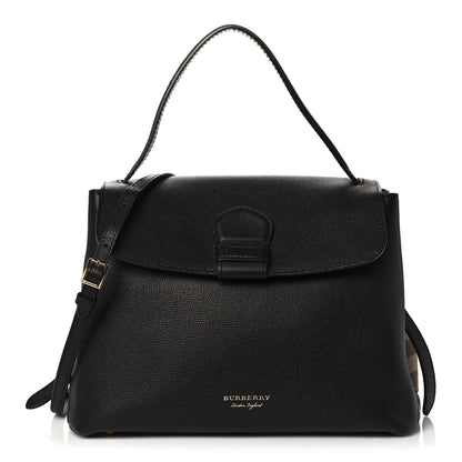 Burberry Derby Calfskin House Check Medium Camberley Black 1 of 13