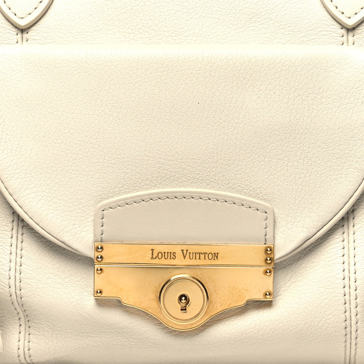 Louis Vuitton Calfskin Sac Louis White 6 of 13