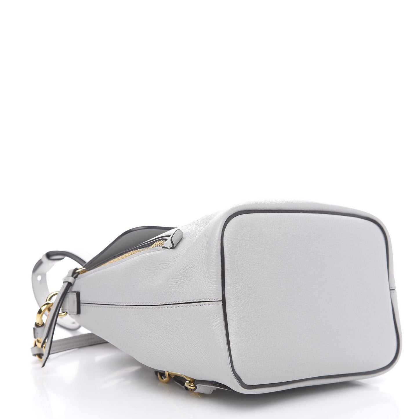 Suede Calfskin Small Faye Backpack Airy Grey
