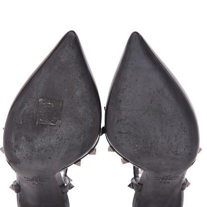 Valentino Garavani Calfskin Nappa Rockstud Ankle Strap 65mm Pumps 39.5 Black 8 of 9