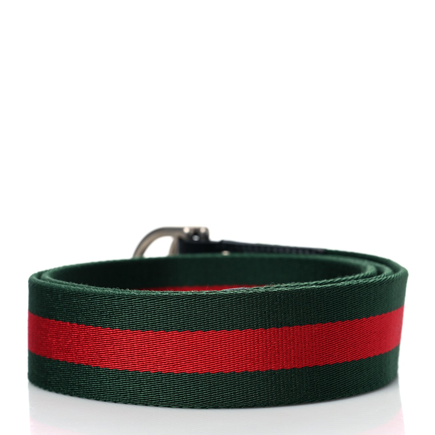 Gucci Canvas Web D Ring 40mm Belt 90 36 Green Red 2 of 3