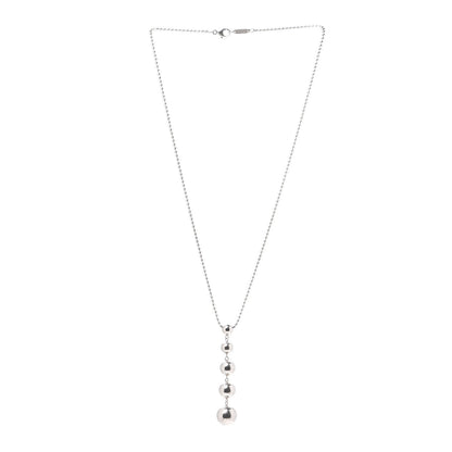 Tiffany Sterling Silver Graduated Ball Drop Necklace 3 of 5