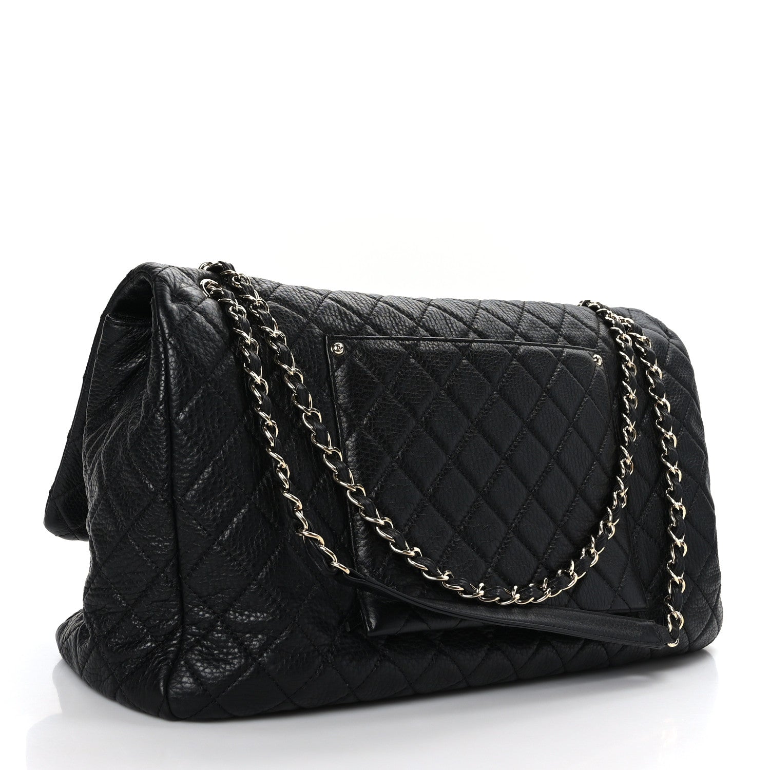 Chanel Calfskin Quilted XXL Travel Flap Bag Black 3 of 9