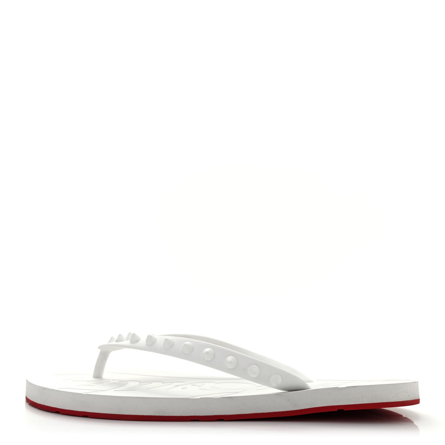 Rubber Spike Loubi Donna Flip Flop 39 White