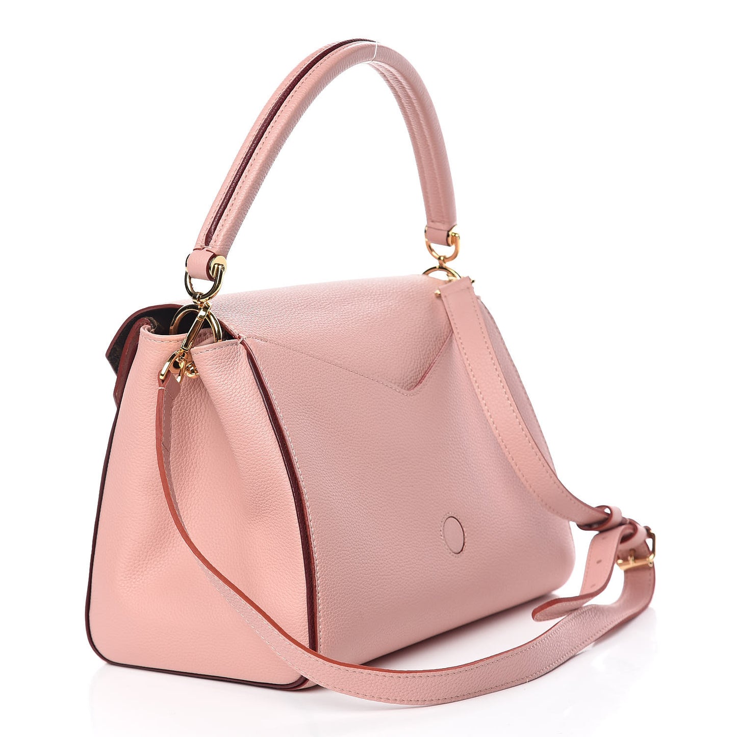 Grained Calfskin Monogram Double V Rose Poudre