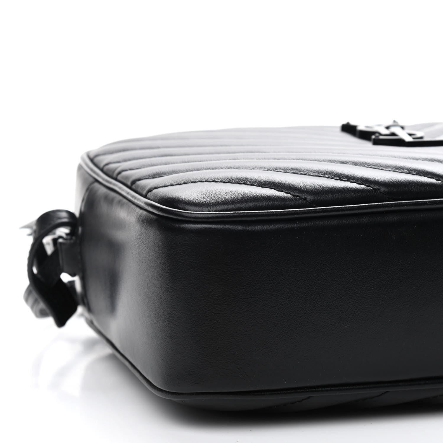 Saint Laurent Calfskin Matelasse Monogram Lou Camera Bag Black 8 of 10