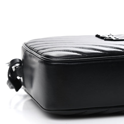 Saint Laurent Calfskin Matelasse Monogram Lou Camera Bag Black 8 of 10