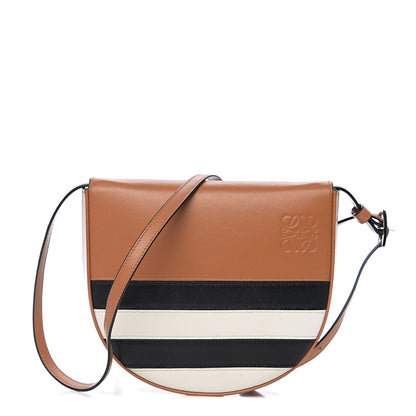 Loewe Calfskin Marine Stripe Mini Heel Shoulder Bag Tan 1 of 9