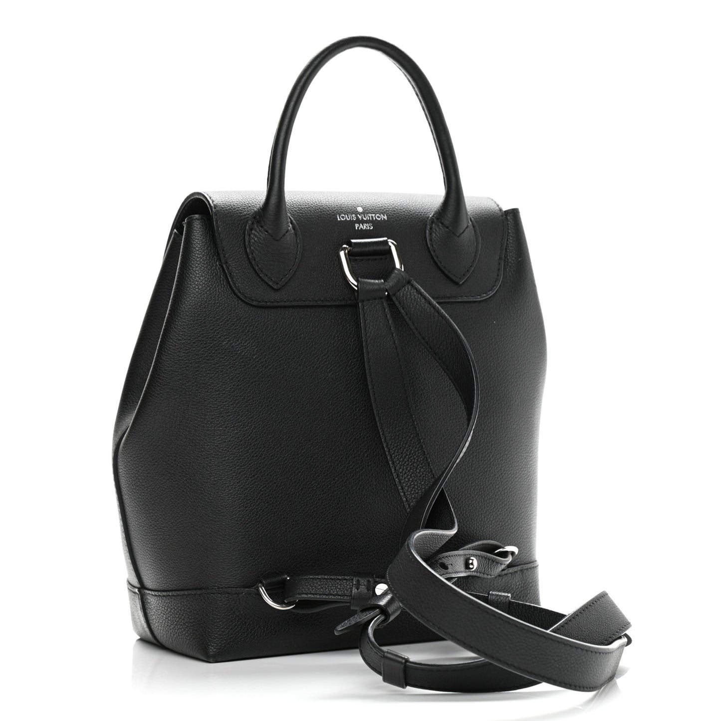 Calfskin Lockme Backpack Black