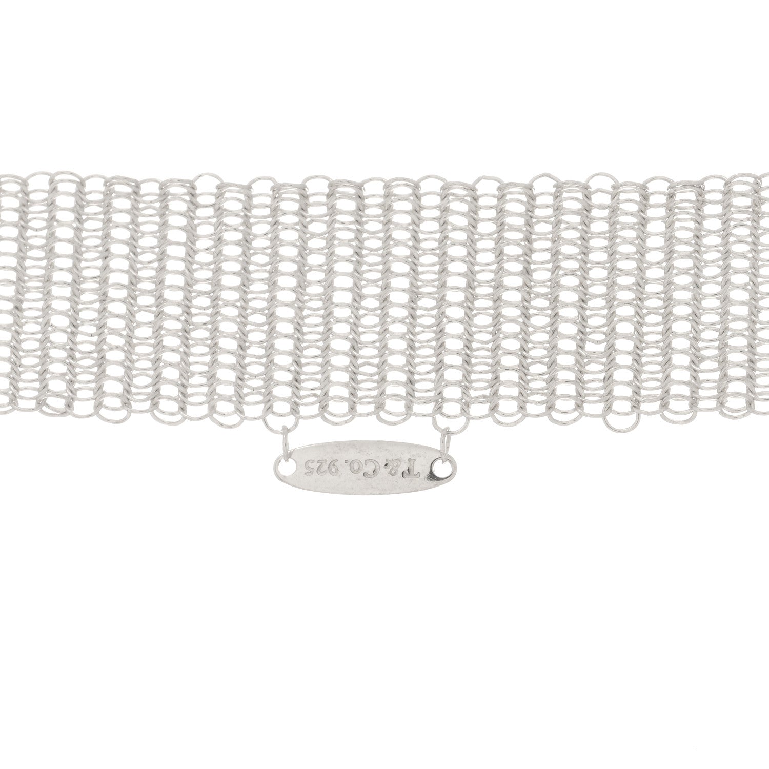 Tiffany Sterling Silver Pearl Elsa Peretti Mesh Tie Necklace 3 of 3