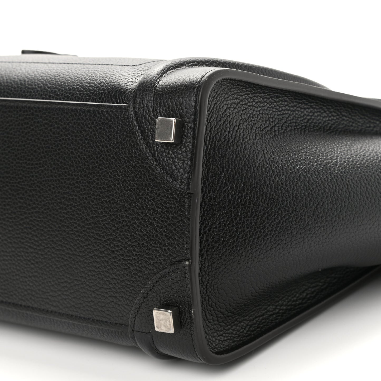 Drummed Calfskin Micro Luggage Black