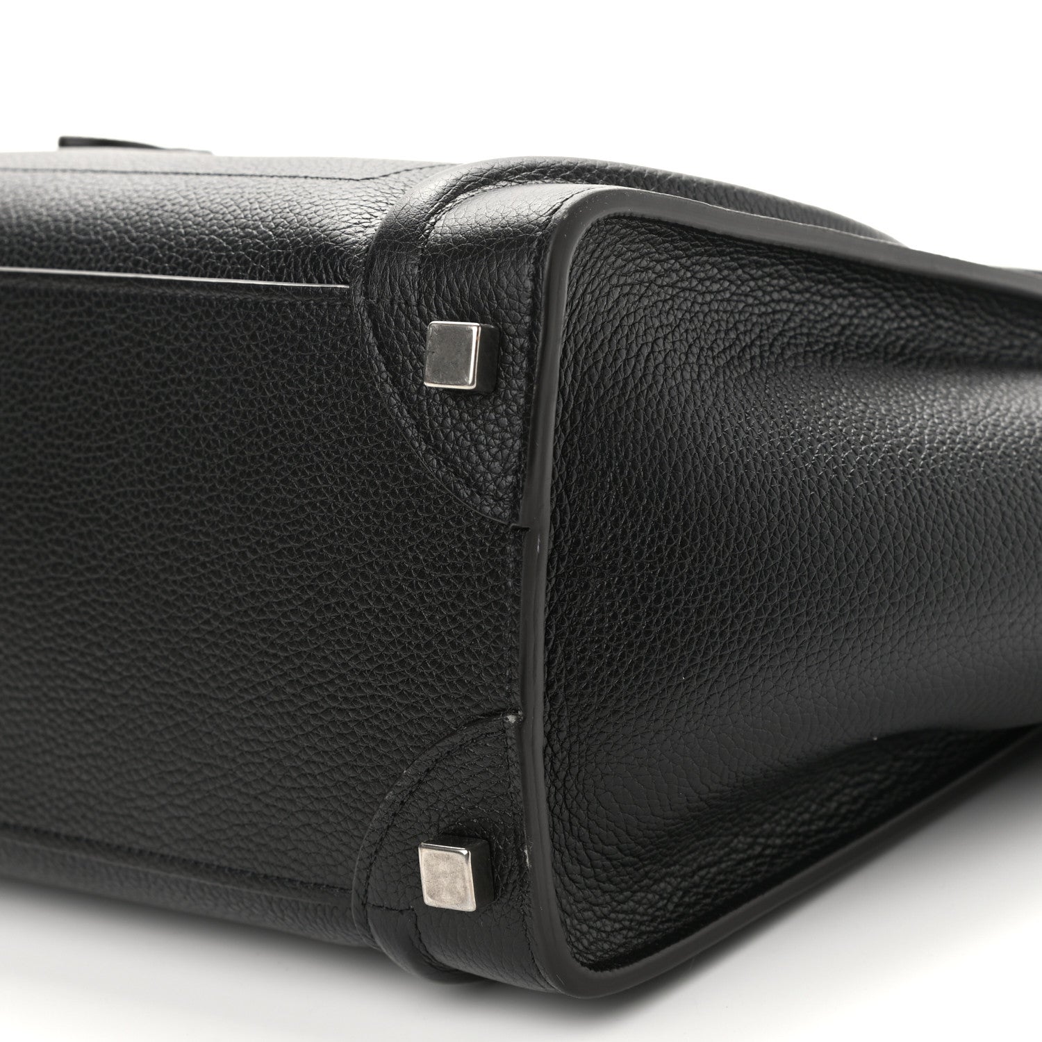 Celine Drummed Calfskin Micro Luggage Black 11 of 12