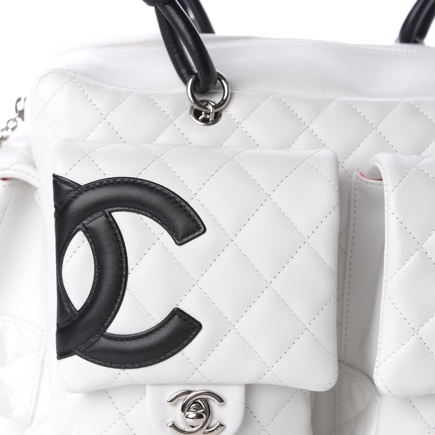 Chanel Calfskin Quilted Large Cambon Multipocket Reporter White 17 of 22