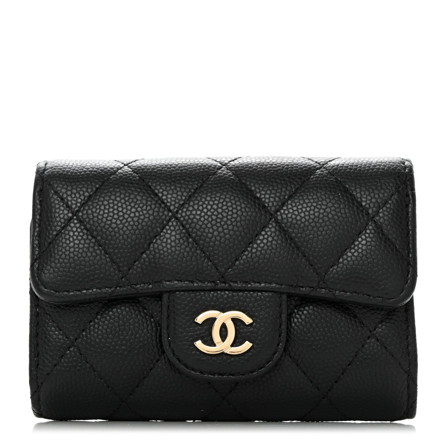 Chanel Caviar Quilted Classic 4 Key Holder Wallet Black 1 of 8