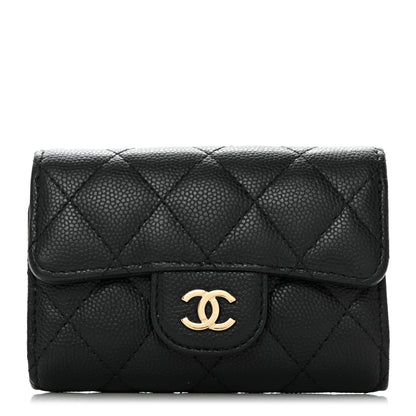 Chanel Caviar Quilted Classic 4 Key Holder Wallet Black 1 of 8