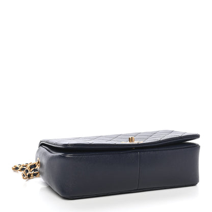 Chanel Caviar Quilted Medium Fashion Therapy Flap Navy Blue 4 of 9