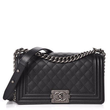 Chanel Caviar Quilted Medium Boy Flap Black 1 of 10