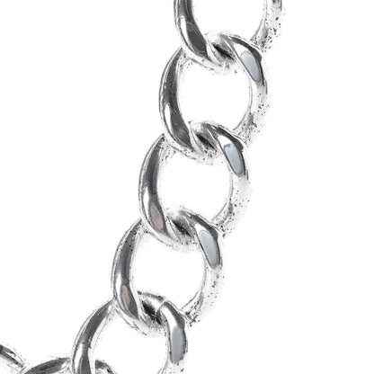 Chanel Chain Link CC Turn Lock Choker Necklace Silver 6 of 7