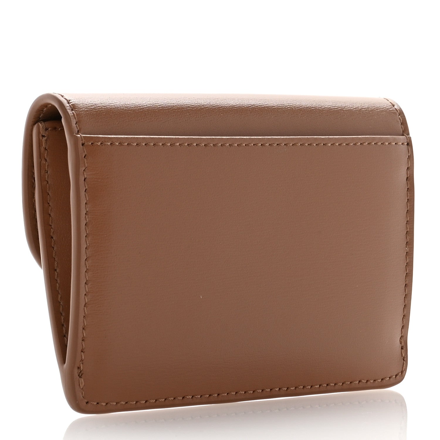 Celine Shiny Calfskin Triomphe Flap Card Holder Bronze 3 of 8