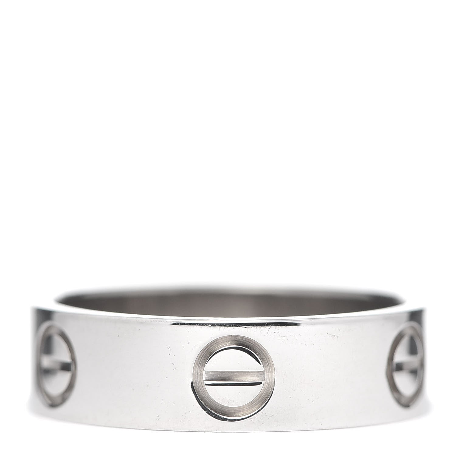 Cartier 18K White Gold 5.5mm LOVE Ring 55 7.25 1 of 4