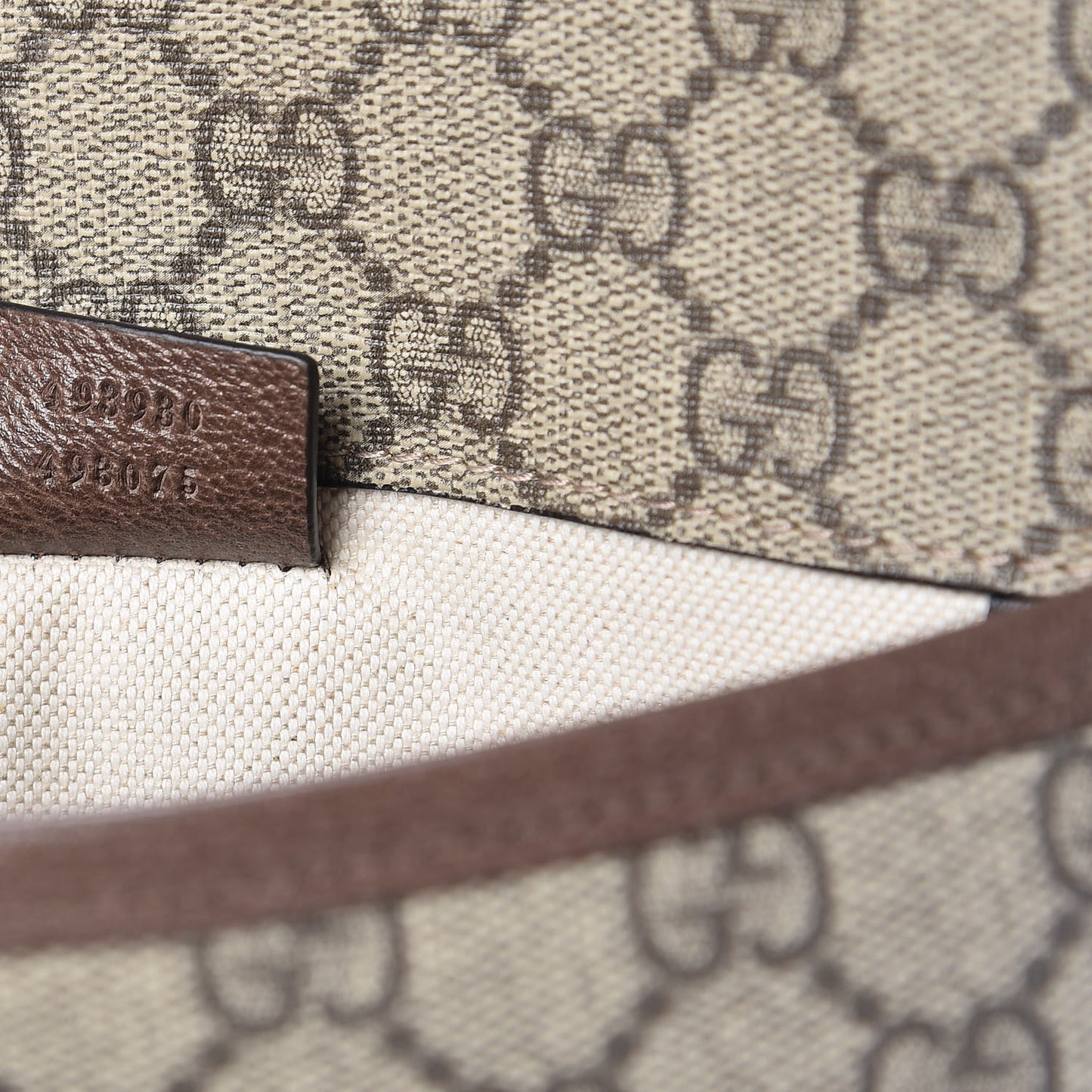 GG Supreme Monogram Neo Vintage Web Belt Bag Brown