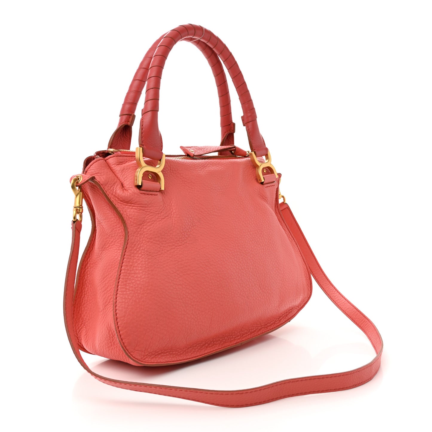 Calfskin Medium Marcie Satchel Pink
