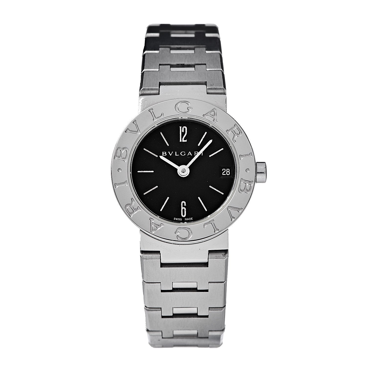 Bulgari Stainless Steel 23mm Quartz Watch Black 1 of 7