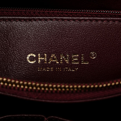Chanel Caviar Lizard Embossed Quilted Small Coco Handle Flap Burgundy 6 of 12