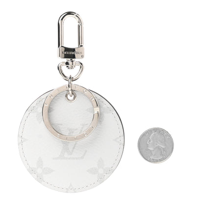 Louis Vuitton Monogram Porte Cle Logo Bag Charm Key Ring White 2 of 5
