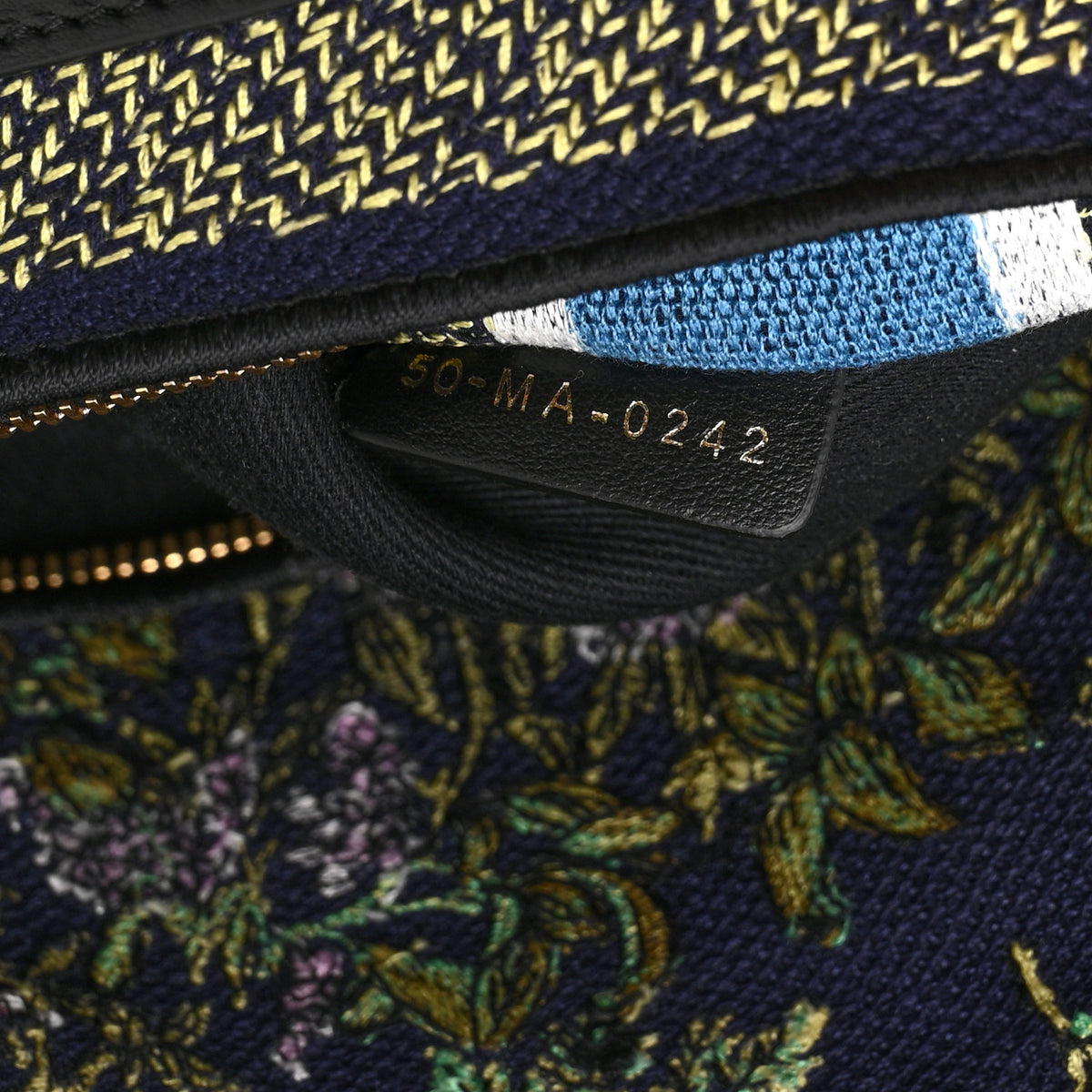 Canvas D-Constellation Embroidered Medium Lady D-Lite Bleu Multicolor