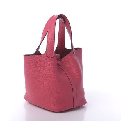 Hermes Taurillon Clemence Picotin Lock 18 PM Rose Extreme 3 of 10