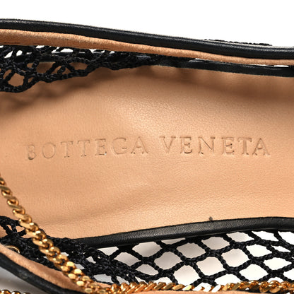 Bottega Veneta Mesh Calfskin Stretch Chain Strap 90mm Pumps 35 Black 7 of 7