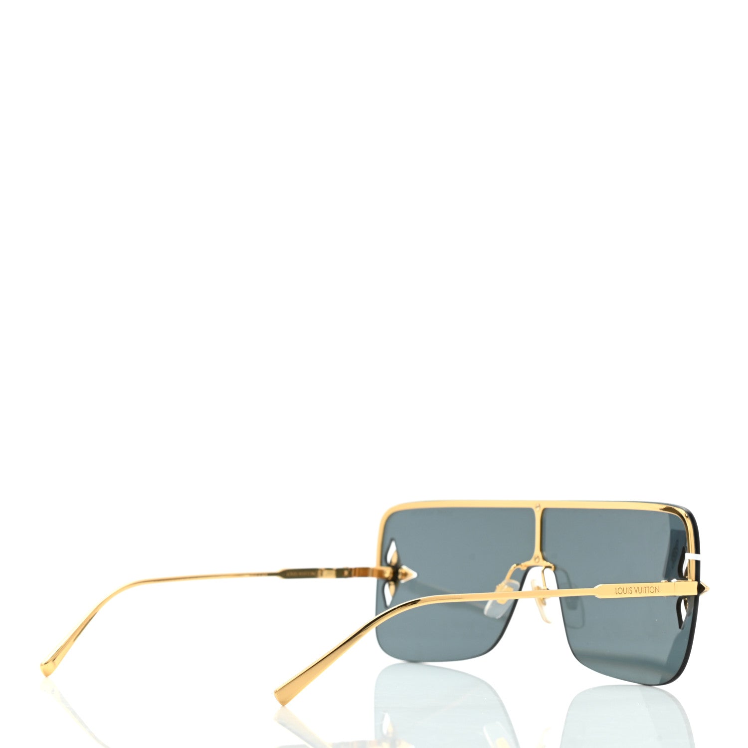 Louis Vuitton Metal Swarovski Crystal Star Light Sunglasses Z1664U Gold 4 of 10