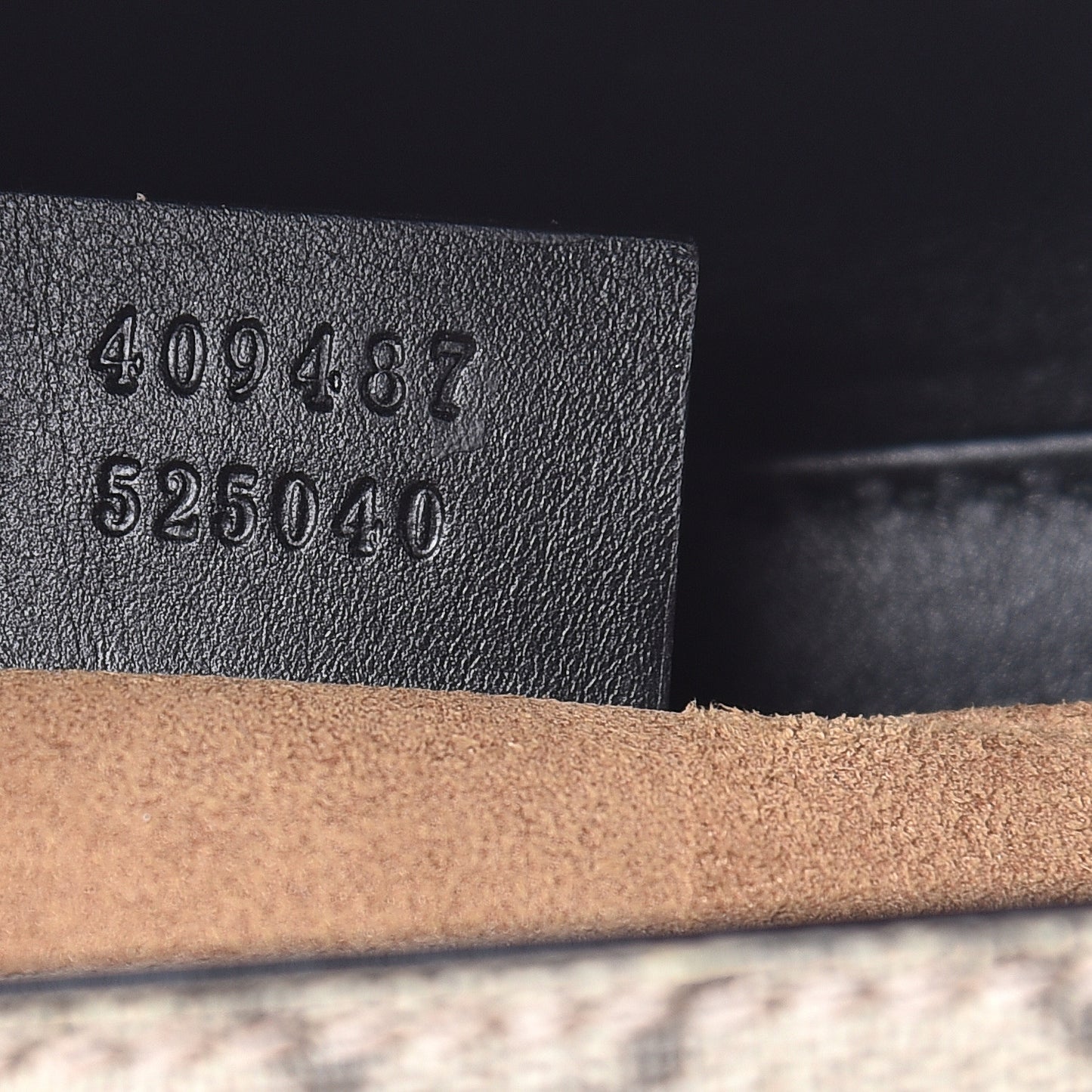 GG Supreme Monogram Calfskin Small Padlock Shoulder Bag Beige Black Cuir