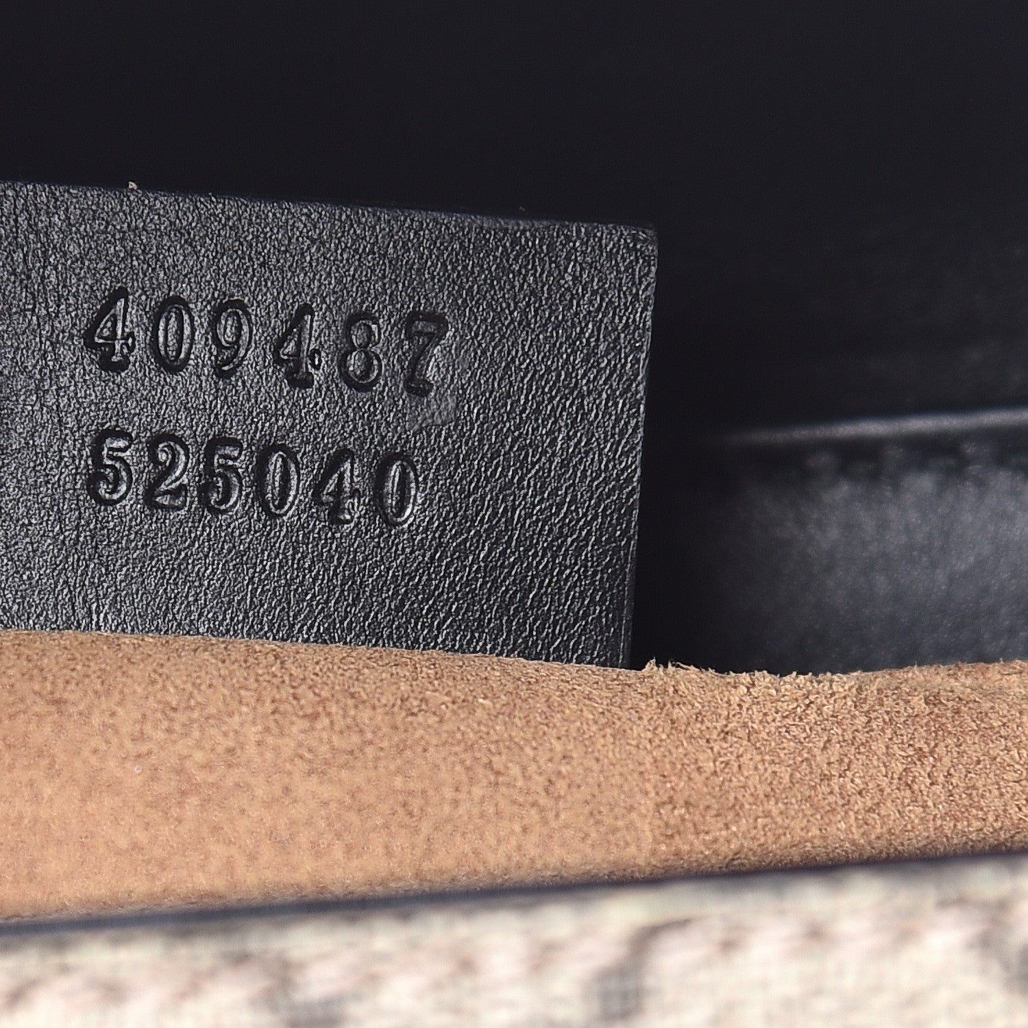 Gucci GG Supreme Monogram Calfskin Small Padlock Shoulder Bag Beige Black Cuir 9 of 12