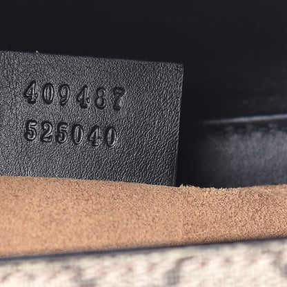 Gucci GG Supreme Monogram Calfskin Small Padlock Shoulder Bag Beige Black Cuir 9 of 12