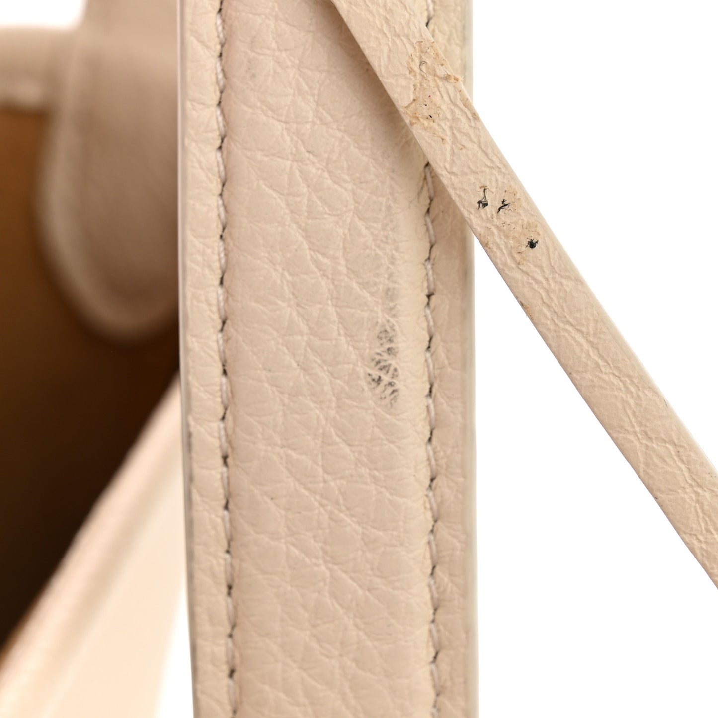 Grained Calfskin Medium N/S Park Tote Ivory