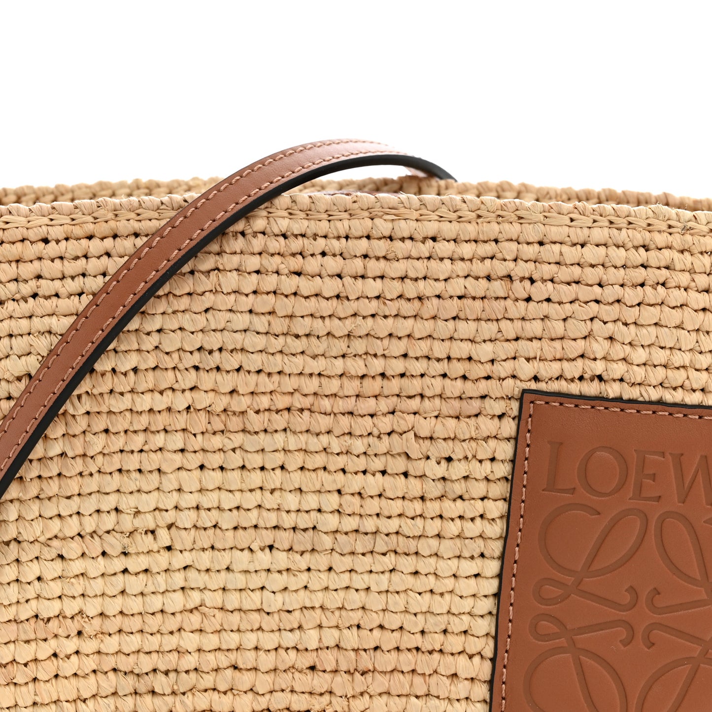 Calfskin Raffia Paulas Ibiza Pochette Bag Natural Tan