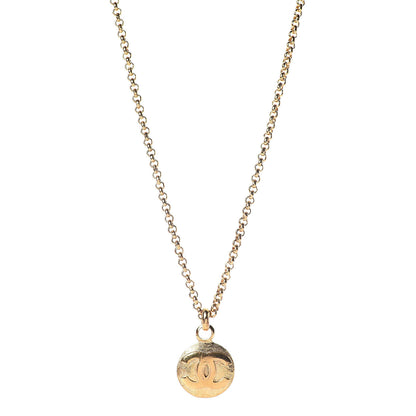 Chanel CC Chain Pendant Necklace Gold 1 of 4