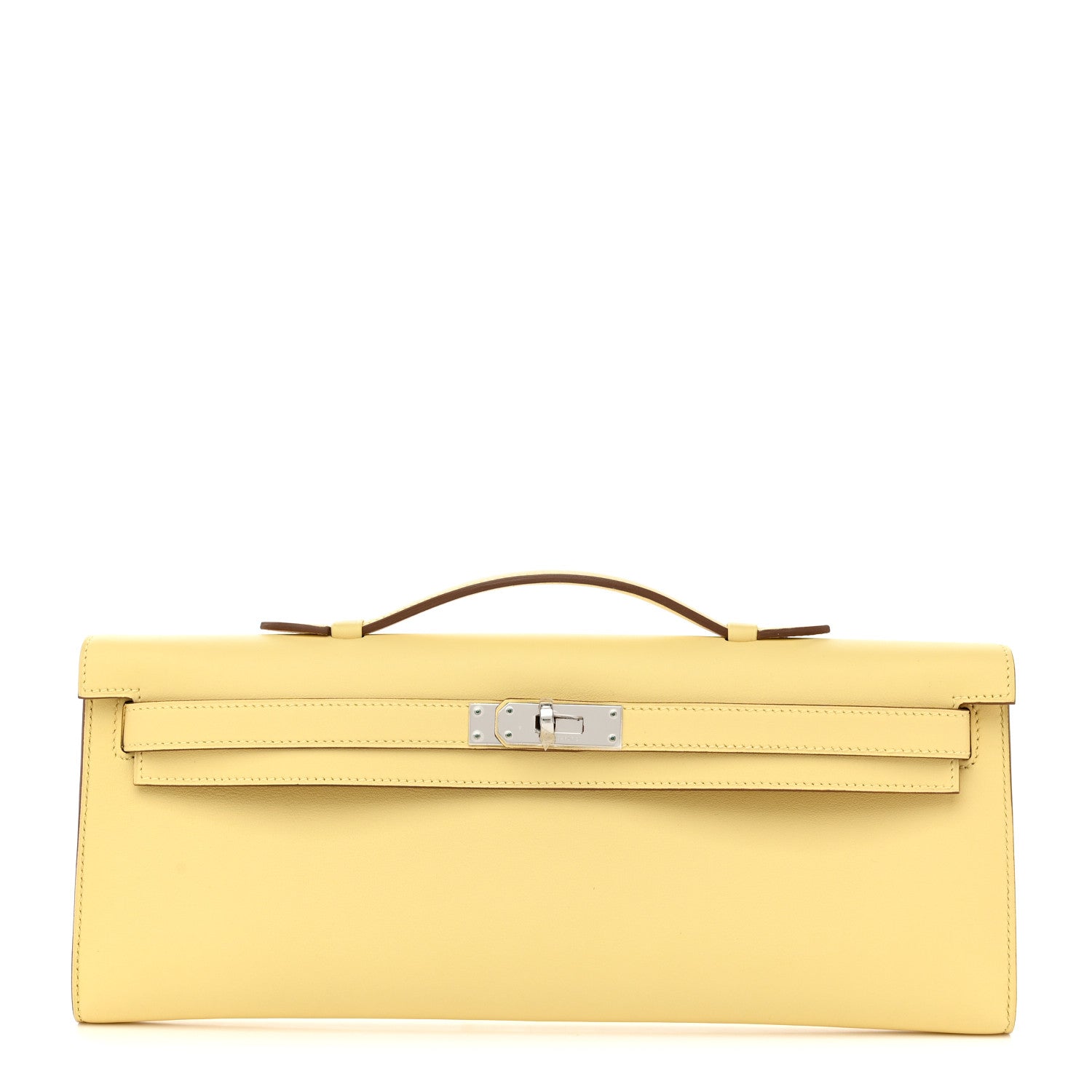 Hermes Swift Kelly Cut Clutch Pochette Jaune Poussin 1 of 8