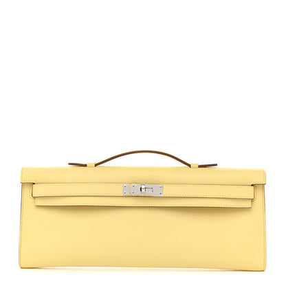 Hermes Swift Kelly Cut Clutch Pochette Jaune Poussin 1 of 8
