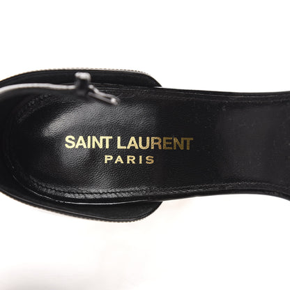 Saint Laurent Patent Calfskin Opyum 110 Sandals 39.5 Black Gold 7 of 8