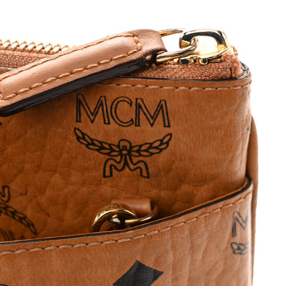 MCM Visetos Medium Crossbody Pouch Cognac 15 of 15