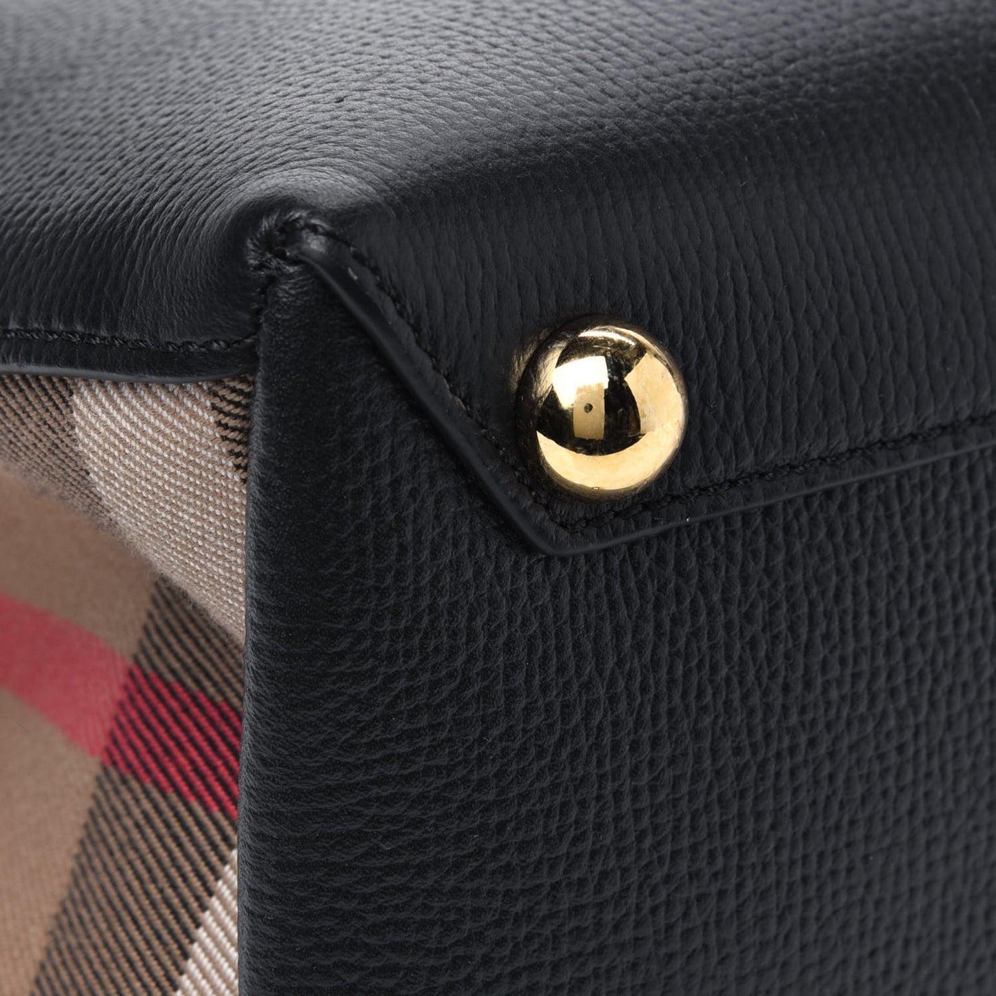 Derby Calfskin House Check Baby Banner Tote Black