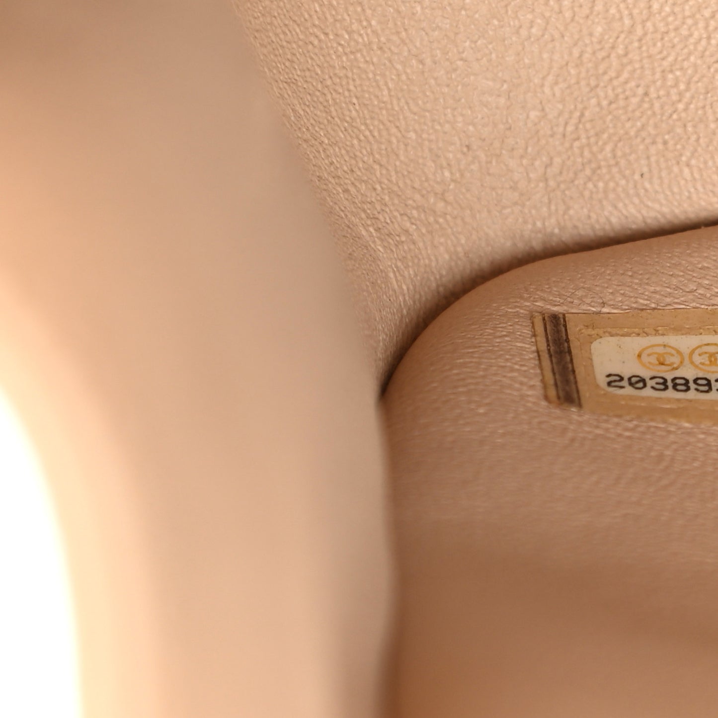 Caviar Quilted Jumbo Double Flap Beige